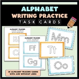 Alphabet Tracing and Writing Practice Task Card Set - With