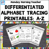 Distance Learning Alphabet Tracing & Writing Printables Ac
