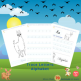 Alphabet Tracing and animal coloring