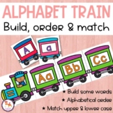 Alphabet Train Cards. Letter Matching Uppercase and Lowerc