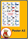 Alphabet. Transport. Poster
