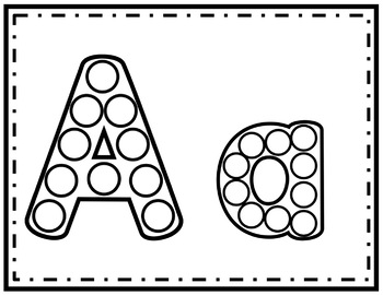 Alphabet Upper and Lower Case Dot Marker Mats - No Prep Printables