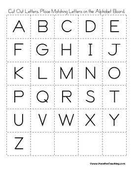 Alphabet Uppercase Letter Matching Activity by Have Fun Teaching
