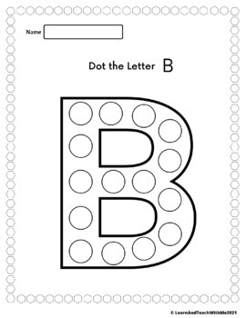 Alphabet Uppercase Letters Dot Marker Pages Activity | TpT