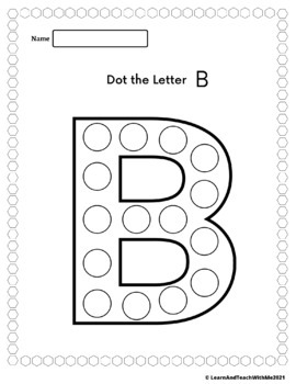 Alphabet Uppercase Letters Dot Marker Pages Activity Kindergarten