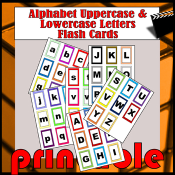 Preview of Alphabet Uppercase & Lowercase Letters Flash Cards