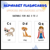 Alphabet Uppercase and Lowercase Letters Flashcards Templates