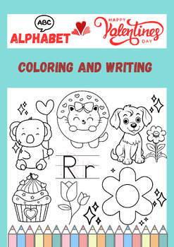 Preview of Alphabet Valentine's Coloring workbook