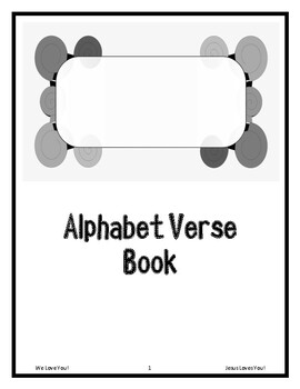 Preview of Alphabet Verse Book