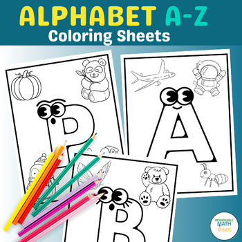 Alphabet Vocabulary Coloring Sheets Beginning Letter | ABC Coloring Pages