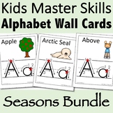 Alphabet Wall Cards Bundle for Fall, Winter, & Spring (Han