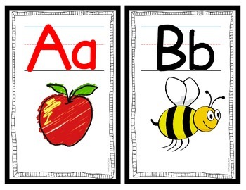 Alphabet Letters For Wall/ Classroom Decor →Printable Floral Alphabet Cards