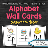 Alphabet Wall Cards Classroom Decor Posters Handwriting Wi