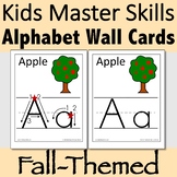 Alphabet Wall Cards for Fall with Handwriting Instruction 
