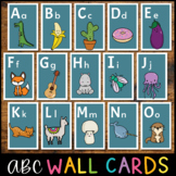 Alphabet Wall Cards with Super Cute Images (Narwhal, Unico