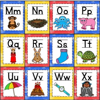 Alphabet Chart Primary Colors by A Spot of Curriculum | TpT
