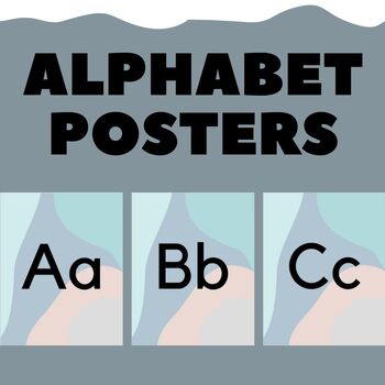 Alphabet Wall Posters - Neutral Organic Shapes (Design A) by Faithful ...