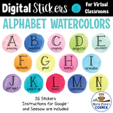 Alphabet Watercolors Digital Stickers