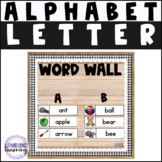 Alphabet Letter Sounds Word Wall Cards w/ Pictures for Pre