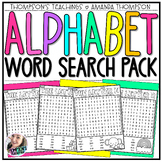 Alphabet Word Search Pack  | Letter Practice word searches