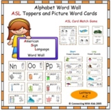 Alphabet Word Wall: ASL Toppers and Concept Cards
