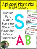 Alphabet Word Wall- Bright Colors