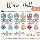 Alphabet Word Wall | Cute Sea Life Classroom Decor | Editable