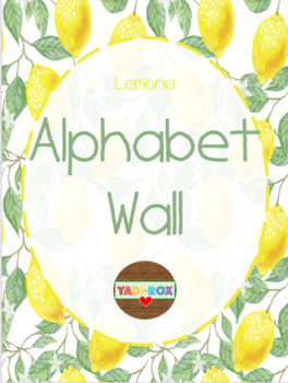 Preview of Alphabet Word Wall Kit – Lemon Squeeze