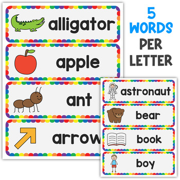 Alphabet Word Wall - Learn Words for Each Letter by Sparkling English