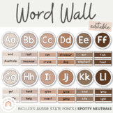 Alphabet Word Wall | SPOTTY NEUTRALS | Editable