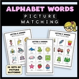 Alphabet Words Picture Matching Set - Learn Letters and Wo