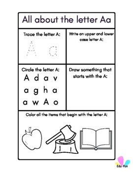 Alphabet Workbook by Edufun246 | TPT