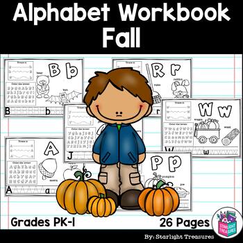 Preview of Alphabet Workbook: Worksheets A-Z Fall Theme