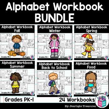 Preview of Alphabet Workbook Bundle: Halloween, Easter, Christmas, Valentine, New Years