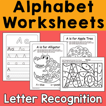 Preview of Alphabet Worksheets for Letter Recognition Practice - Heidi Songs