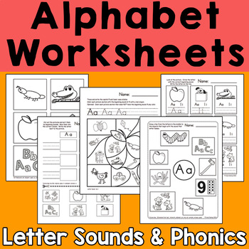 Preview of Alphabet Worksheets for Letter Sounds & Phonics - Heidi Songs