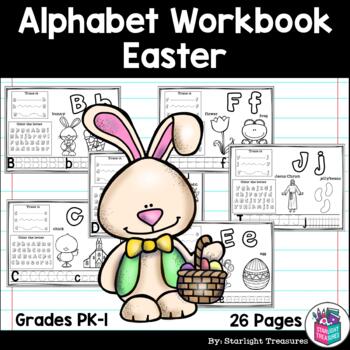 Preview of Alphabet Workbook: Worksheets A-Z Easter