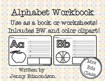 Preview of Alphabet Workbook and Clipart PDF file