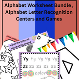 Alphabet Worksheet Bundle , Alphabet Letter Recognition Ce