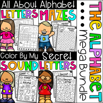 Preview of Alphabet Worksheet Bundle - Letter Work and Beginning Sounds