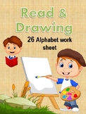 Alphabet Worksheet Bundle - Letter Work and Drawing picture