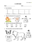 Alphabet Worksheet - Letter L | Phonic Tracing Writing Col