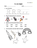 Alphabet Worksheet - Letter R | Phonic Tracing Writing Col