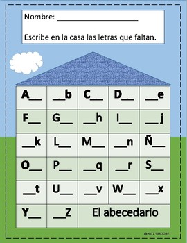 Alphabet Worksheet-Spanish by Moore To Read | Teachers Pay Teachers
