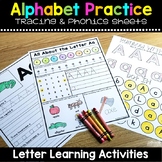 Distance Learning Alphabet Worksheets