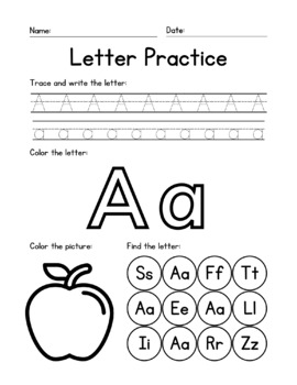 Alphabet Worksheets by Bailey Grove Designs | TPT