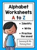 Alphabet Worksheets A-Z | Kindergarten Worksheets