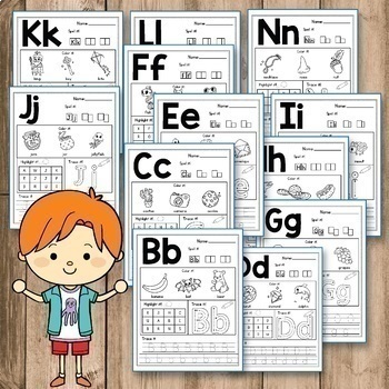 alphabet worksheets a z beginning sounds activities tpt