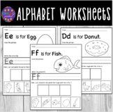 Alphabet Worksheets A-Z Beginning Sounds|Distance Learning