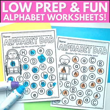 Alphabet Worksheets - Bingo Dabber, Dot It - Letter Recognition Activities
